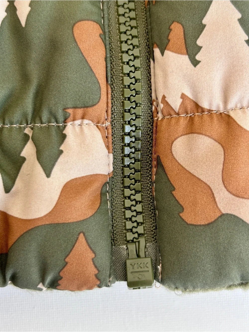 Wonder Nation 18 months camouflage woodland puffer vest faux fur